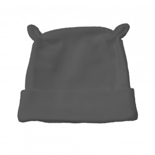 Čepička s růžky šedá
