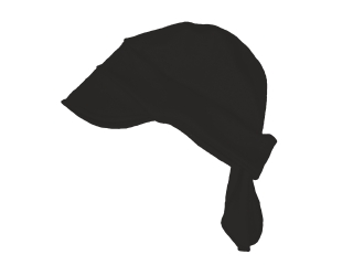 Pirátka s kšiltem černá