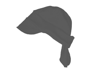 Pirátka s kšiltem šedá